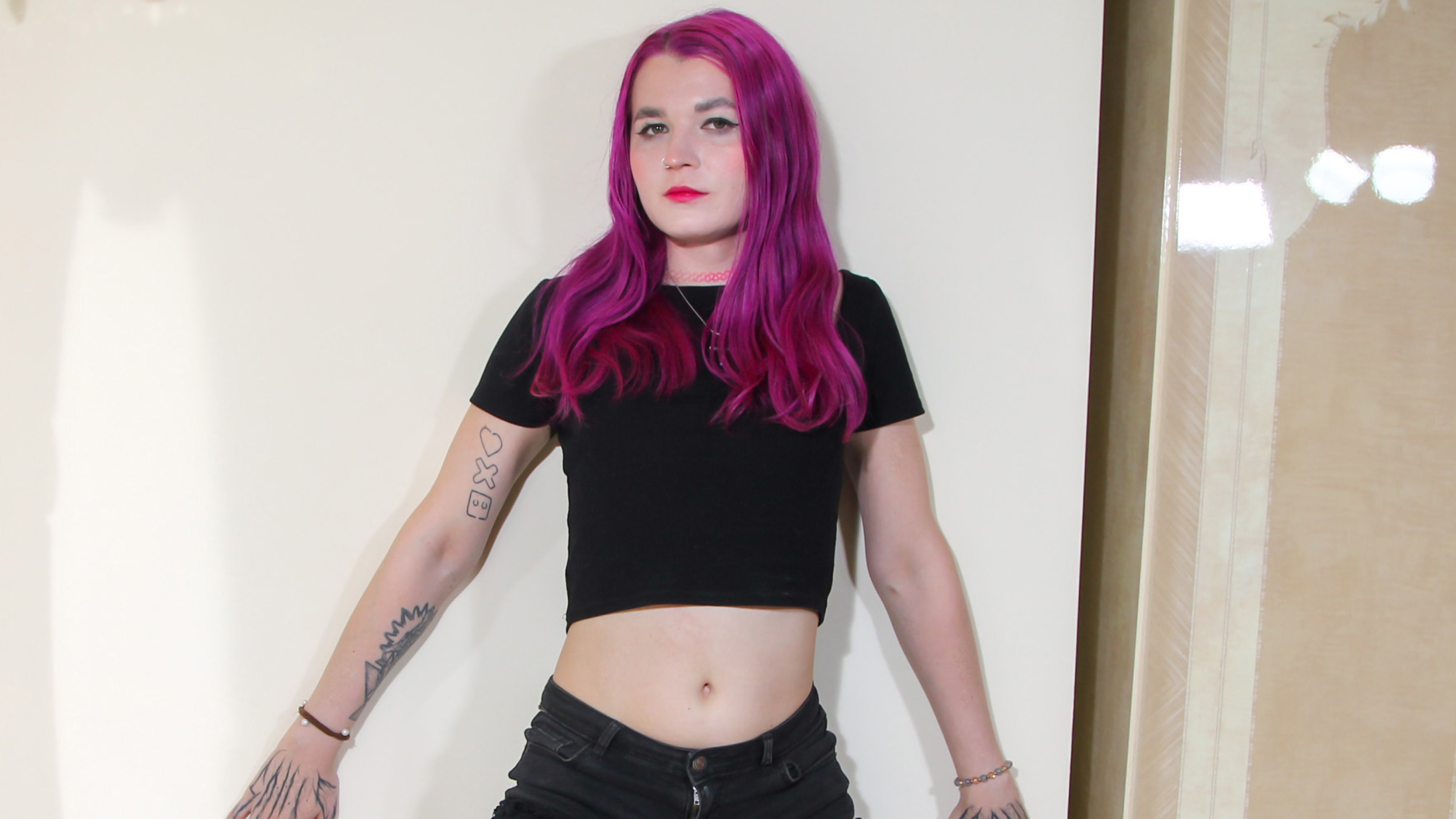 Woman revealed under the digital gaze